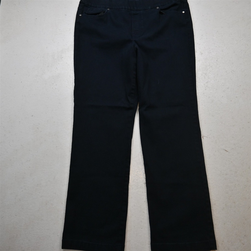 Gloria Vanderbilt 16 Avery Pull On Straight Rinse Stretch Denim Womens Jeans